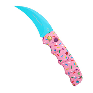 Boker Dessert Warrior Kalashnikov Hawkbill Manual Knife Pink (3.25" Blue)