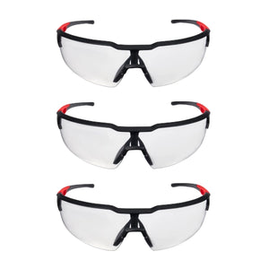 Milwaukee 48-73-2052 3PK Safety Glasses - Clear Anti-Scratch Lenses