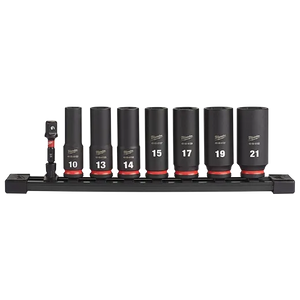 Milwaukee 49-66-7021 8PC SHOCKWAVE Impact 3/8" Drive Metric Deep 6pt Socket Set