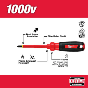 Milwaukee 48-22-2203 Insulated Screwdriver Set 3PC - Steel - 10 in
