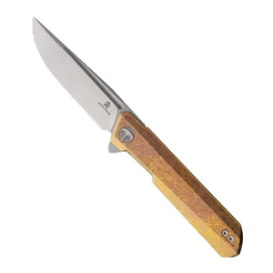 Bestechman Dundee Frame Lock Knife Bronze Crystalized Titanium (3.5" Satin)