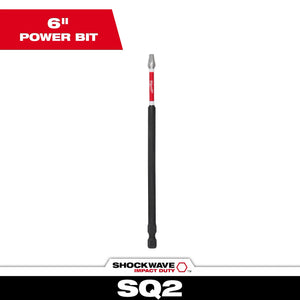 Milwaukee 48-32-4805 SHOCKWAVE™ Impact Duty 6" Square Recess #2 Power Bit