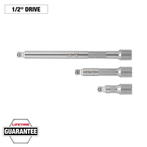 Milwaukee 48-22-9352 1/2 in. Drive Wobble Extension Set 3PC