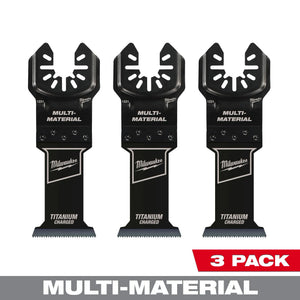 Milwaukee 49-25-1233 1-3/8 TITANIUM CHARGED Multi-Mat Multi-Tool Blades (3PK)