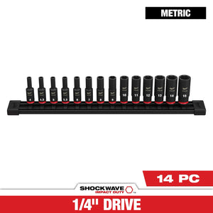 Milwaukee 49-66-7003 14PC Impact Duty Metric Deep 6 Point Socket Set
