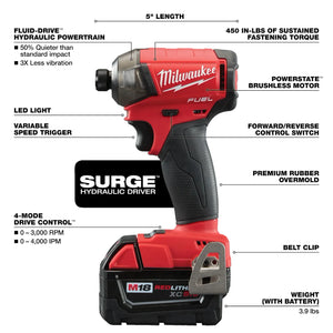 Milwaukee 2760-20 M18 FUEL™ SURGE™ 1/4" Hex Hydraulic Driver (Open Box)