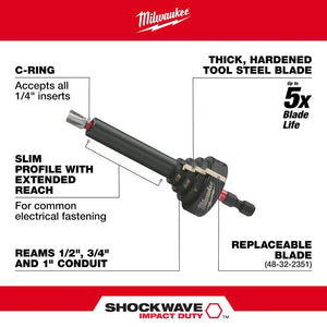Milwaukee 48-32-2350 SHOCKWAVE Impact Duty Conduit Reaming Bit Holder