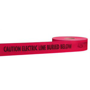 Milwaukee 71-061 DURATEC Red Non-Detectable Tape CAUTION ELECTRIC 3" x 1000ft