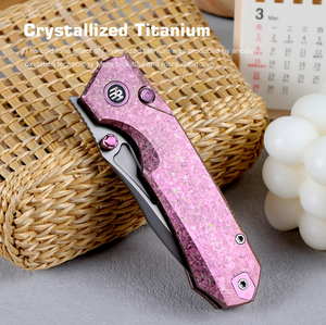 Remette RNTB1 RT-Rhino Knife, Titanium, M390, Fine Grinding + Pearlescent Effect