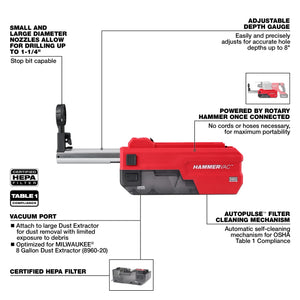 Milwaukee 2916-DE M18 FUEL™ HAMMERVAC™ 1-1/4" Dedicated Dust Extractor