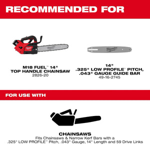 Milwaukee 49-16-2744 14" Top Handle Chainsaw Chain w/ 59-Drive Links (Open Box)