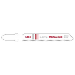 Milwaukee 48-42-5161 5PC 3" 24TPI T-Shank Metal Cutting Bi-Metal Jig Saw Blades