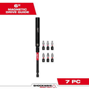 Milwaukee 48-32-4518 SHOCKWAVE Magnetic Alloy Steel Drive Guide Bit Set 7PC