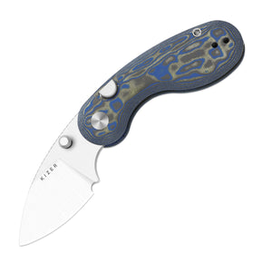 Kizer V2742A6 Microbe, Multicolored Vortex Micarta, 14C28N