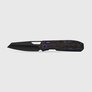 Kizer Ki3699BSA2 Mash, Black & Purple FatCarbon Purple Haze, M390, Matte DLC Ultra