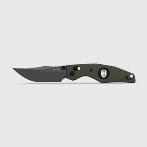 Kizer V3824CT1 Kinisis, Olive Green G10, 14C28N, Gray PVD