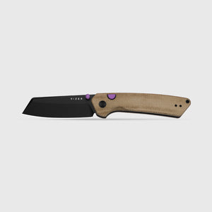 Kizer V3693BSA1 Madrac, Brown Norplex Ultrex Micarta, 14C28N, Black PVD
