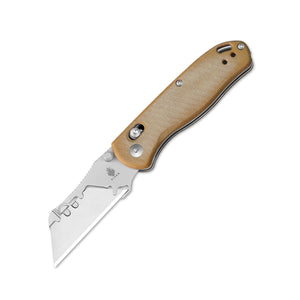 Kizer V3619JA7 Drop Bear Utility, Brown Micarta, SK5 & 50Cr15MoV