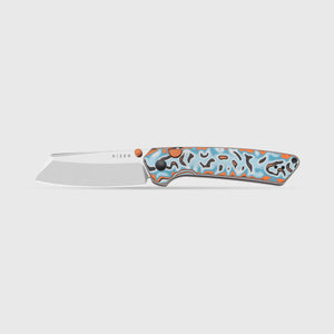 Kizer V3693BSA2 Madrac, Multicolored Vortex Pattern Micarta, 14C28N
