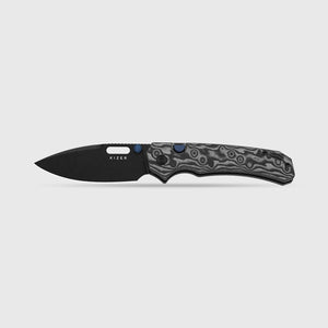 Kizer V3802BDA2 Outposter, Black Vortex Pattern Micarta, Nitro-V, Black PVD