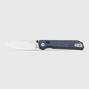 Kizer V3458.2BDA1 Begleiter 2.9, Blue Vortex Pattern Micarta, BD1N
