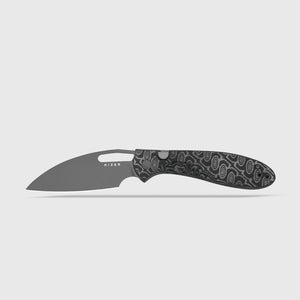 Kizer V3697A2 Masu, Black & Gray Vortex Pattern Micarta, 14C28N, Gray PVD