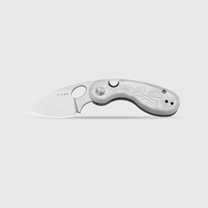 Kizer V2742A11 Microbe, Silver Aluminum Foil G10, 14C28N