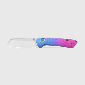 Kizer K3693ACS2 Madrac CL AirTi, Blue & Purple Crystallized Titanium, M390