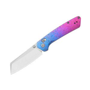 Kizer K3693ACS2 Madrac CL AirTi, Blue & Purple Crystallized Titanium, M390