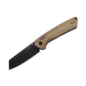 Kizer V3693BSA1 Madrac, Brown Norplex Ultrex Micarta, 14C28N, Black PVD