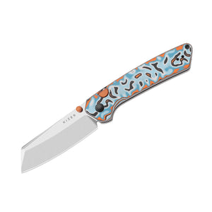 Kizer V3693BSA2 Madrac, Multicolored Vortex Pattern Micarta, 14C28N
