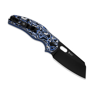 Kizer V3488.29BSA1 C01C 2.9 BS, Blue Vortex Micarta, Nitro-V, Black PVD