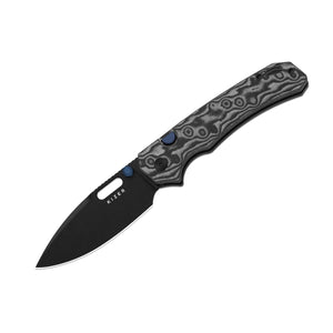 Kizer V3802BDA2 Outposter, Black Vortex Pattern Micarta, Nitro-V, Black PVD