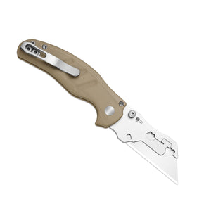 Kizer V3488.29JNA2 C01C Uti 2, Brown G10, 5Cr15MoV, Bead Blasted