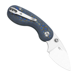 Kizer V2742A6 Microbe, Multicolored Vortex Micarta, 14C28N