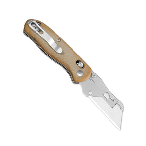 Kizer V3619JA7 Drop Bear Utility, Brown Micarta, SK5 & 50Cr15MoV