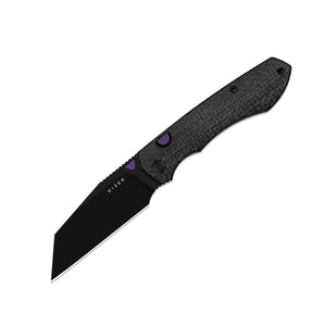 Kizer V3738BW1 Wharning, Black Micarta, N690, Black PVD
