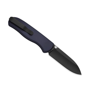 Kizer Ki3619BDA2 Drop Bear Zero, Dark Blue Aluminum, M390 Matte DLC Ultra