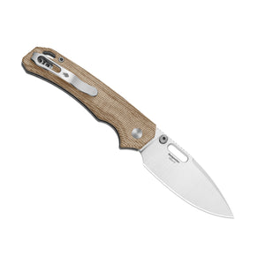 Kizer V3802BDA1 Outposter, Brown Norplex Ultrex Micarta, Nitro-V