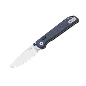 Kizer V3458.2BDA1 Begleiter 2.9, Blue Vortex Pattern Micarta, BD1N