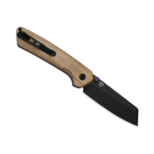 Kizer V3693BSA1 Madrac, Brown Norplex Ultrex Micarta, 14C28N, Black PVD