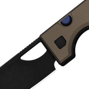 Kizer V3708A2 Little Ringbo, Brown Aluminum, AEB-L, Black Stonewashed