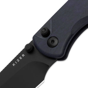 Kizer V3619.2CS1 Drop Bear 2, Blue Richlite, Nitro-V, Matte DLC