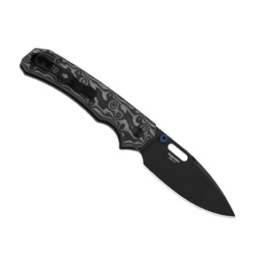 Kizer V3802BDA2 Outposter, Black Vortex Pattern Micarta, Nitro-V, Black PVD