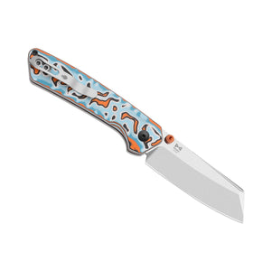 Kizer V3693BSA2 Madrac, Multicolored Vortex Pattern Micarta, 14C28N