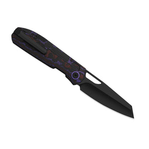 Kizer Ki3699BSA2 Mash, Black & Purple FatCarbon Purple Haze, M390, Matte DLC Ultra