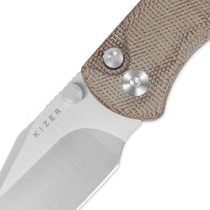 Kizer V3619.2CC1 Drop Bear 2, Brown Micarta, Nitro-V