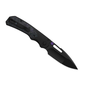 Kizer K3765BD1 Durandal, Black Aluminum & FatCarbon Black-Dark Matter, S35VN, Black PVD