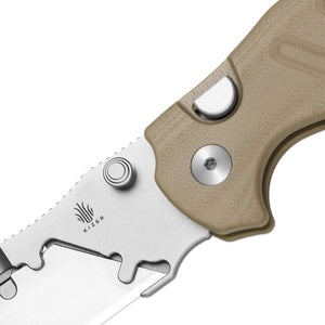 Kizer V3488.29JNA2 C01C Uti 2, Brown G10, 5Cr15MoV, Bead Blasted