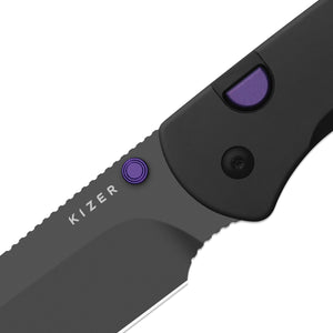 Kizer K3619.292BD3 Drop Bear 292 AirTi, Black Aluminum, M390, Gray PVD